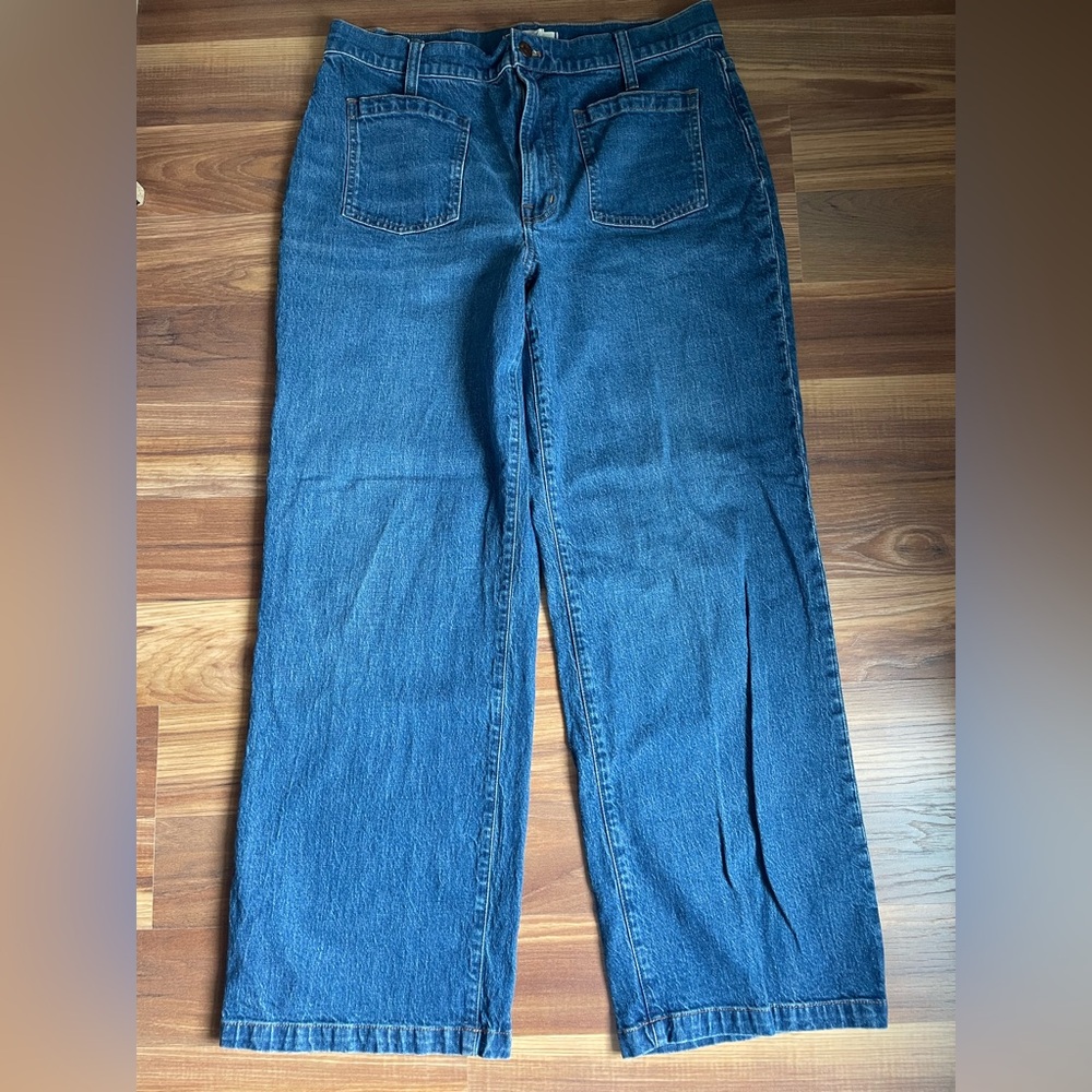 Madewell The Perfect Vintage Wide Leg Jeans Dark Wash | women's 31